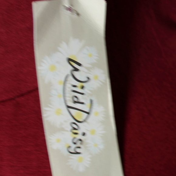 NWT Burgundy Cranberry Maxi Dress with Slits and Cross Stitch Cleavage - Picture 16 of 16